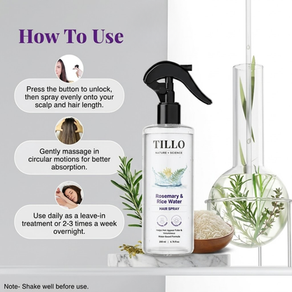 Rosemary & Rice Water Hair Spray